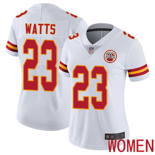Women Kansas City Chiefs 23 Watts Armani White Vapor Untouchable Elite Player Football Nike NFL Jersey